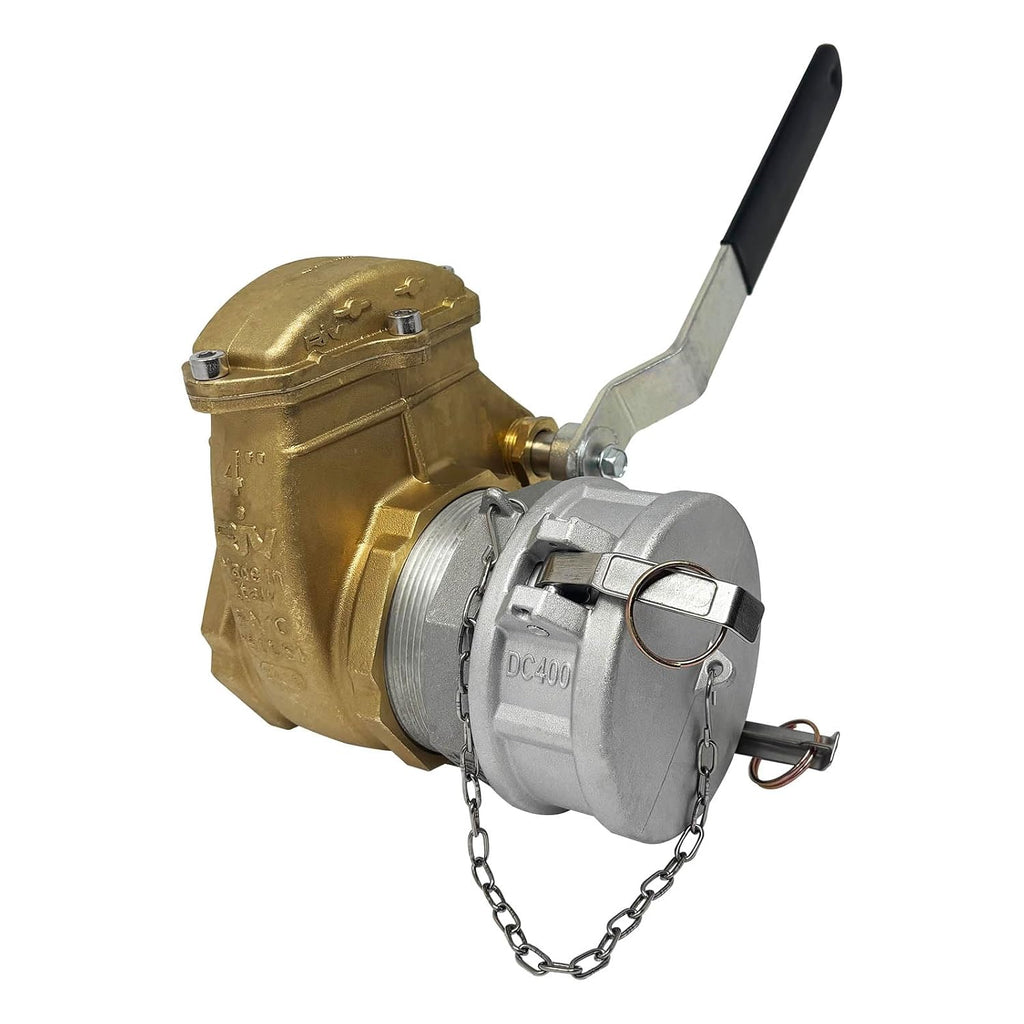 Gloxco 4" Brass Lever Gate Valve and Fitting Combo Kit (LGV-400-KIT)