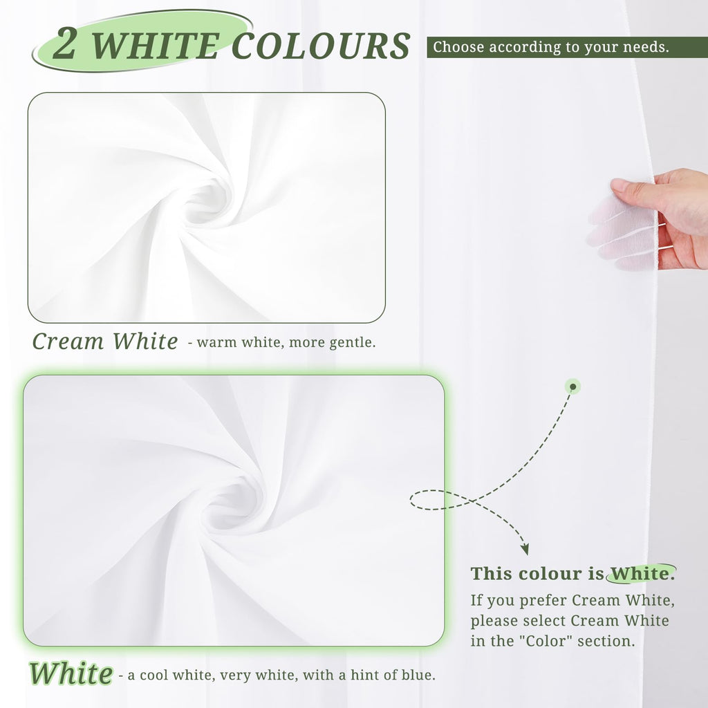 Wedding Arch Draping Fabric White Chiffon Fabric Drapes