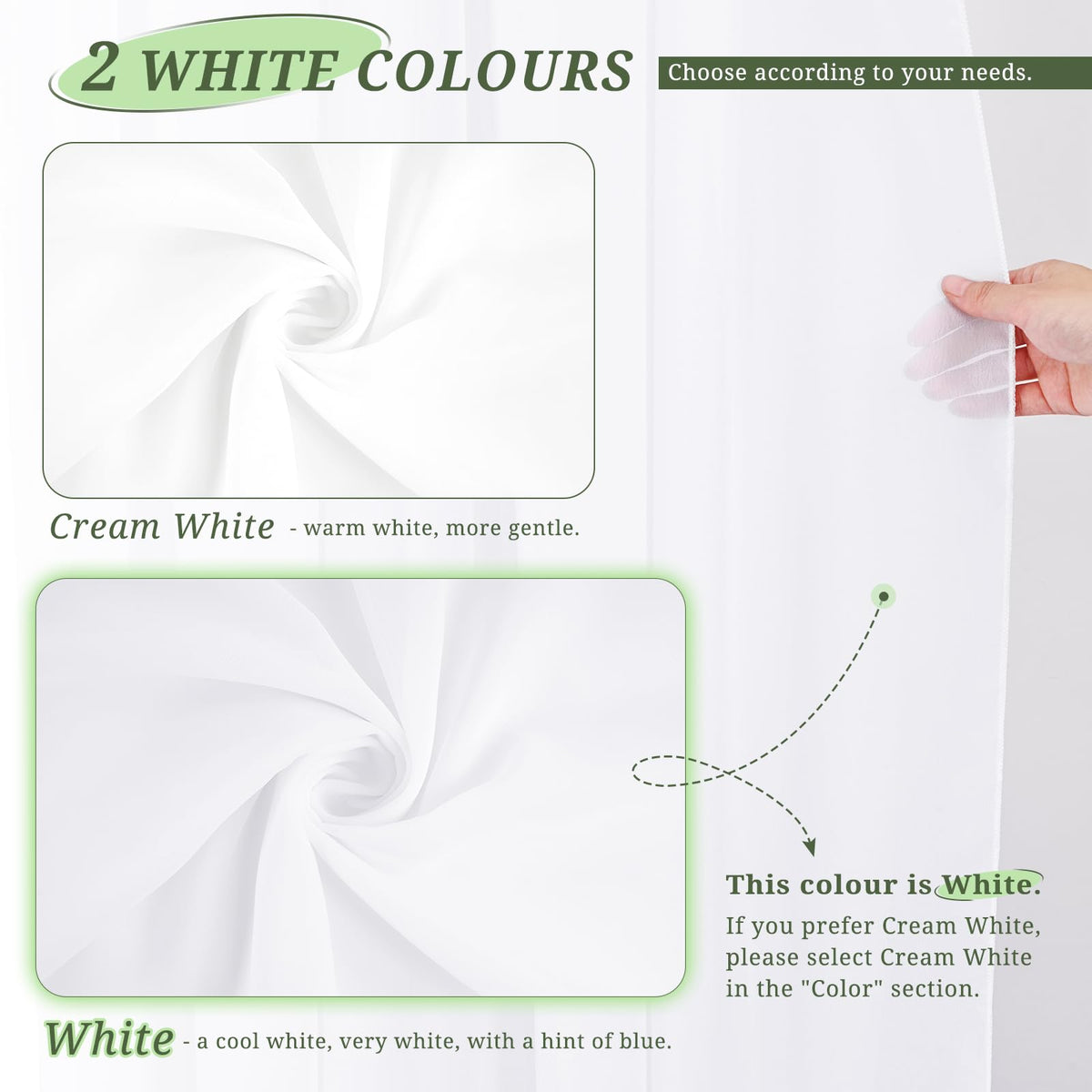 Wedding Arch Draping Fabric White Chiffon Fabric Drapes