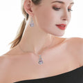 Pearl Jewelry Set For Women S925 Sterling Silver/14K Gold Plated Necklace & Earrings Set Freshwater Pearl Pendant