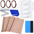 Sublimation Shirts Tool Kits - 4 T Shirt Rulers, 3 Pack Teflon Sheet for Heat Press 12 x 16in - 2 Rolls Heat