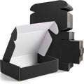 50 Packs Shipping Boxes, Cardboard, Black, 6 x 4 x 1.6 Inches