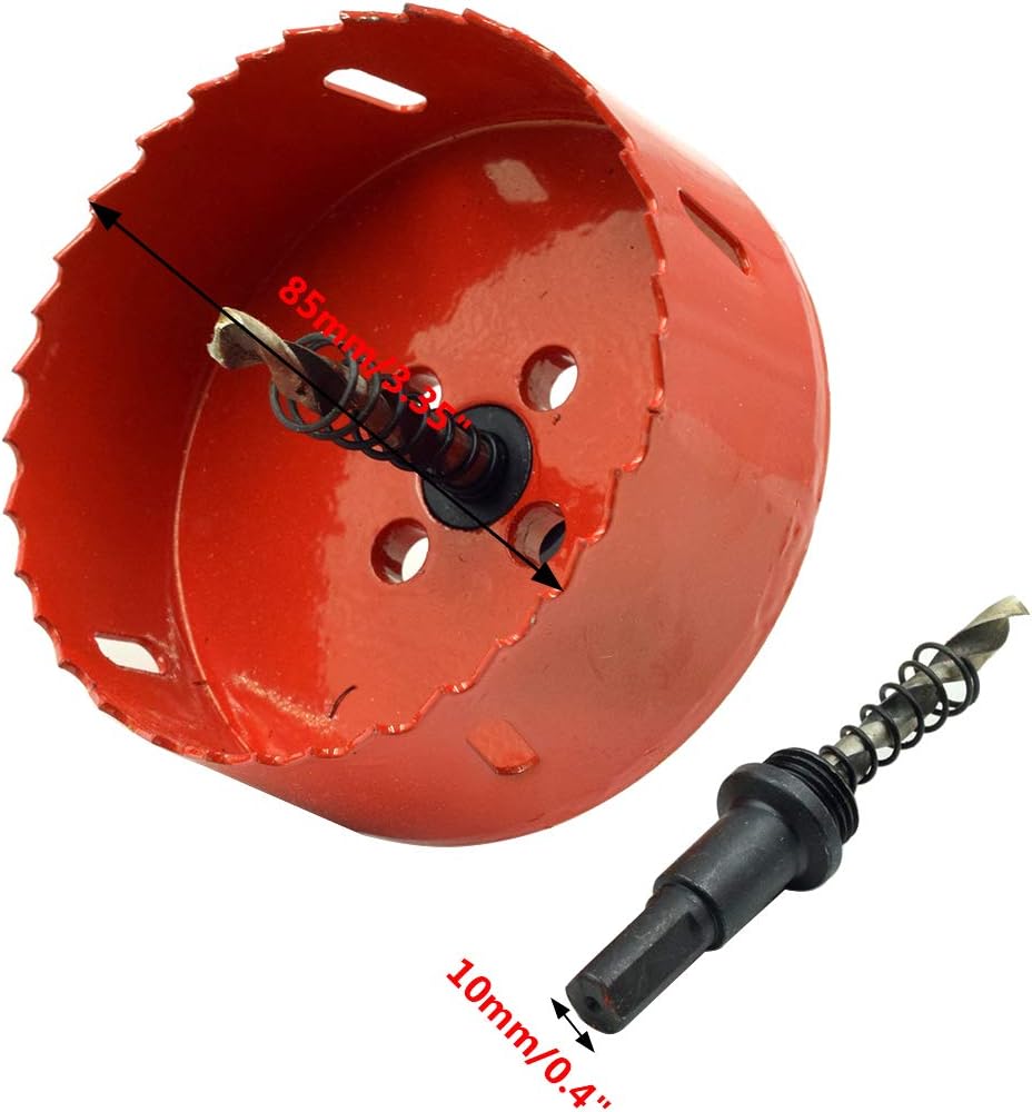 Hole Saw 85mm/3.35" Metal Hole Saw Kit Set, Bi-Metal