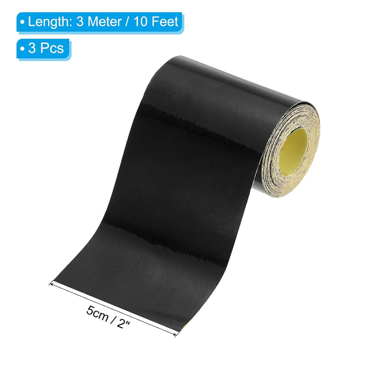 2" x 10 FT Reflective Tape 3Pack High Visibility Waterproof Black