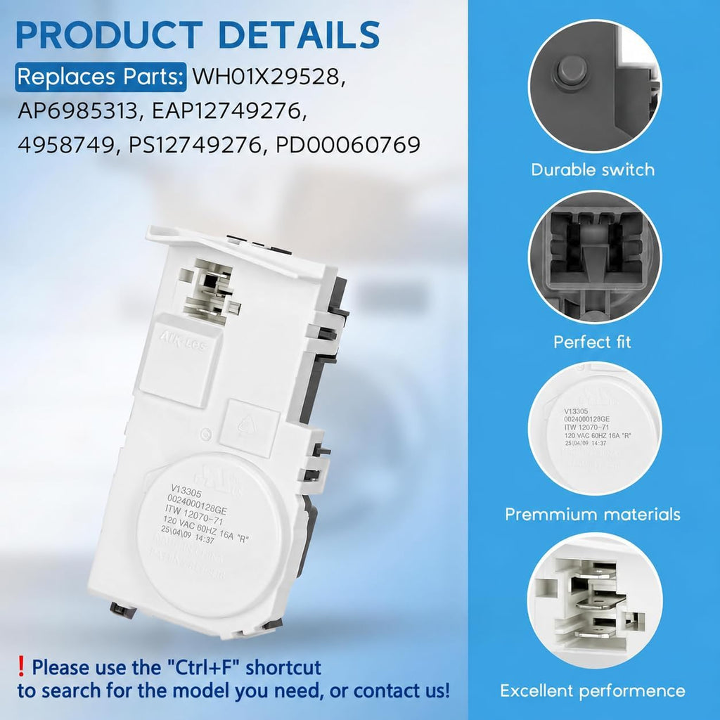 WH01X29528 Washer Door Lock for GE Front Load