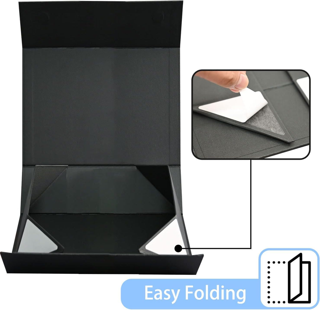 Black Gift Boxes with Lids, 2-Pack 13.5x10x4" Birthday gift box for Present