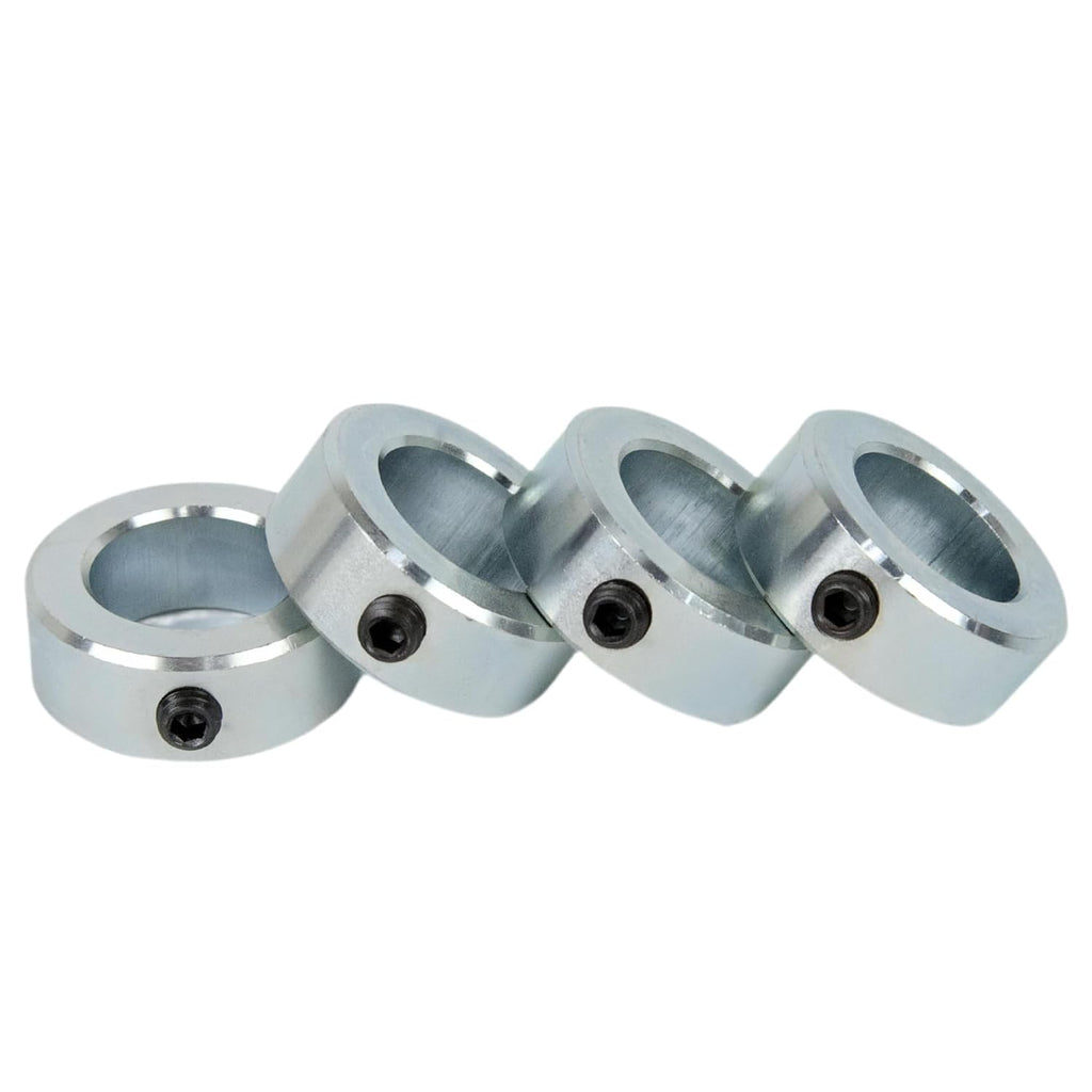 Jeremywell 3/4" Bore Solid Zinc Shaft Collars Set Screws OD 1-1/4" Width 9/16" (4 PCS)