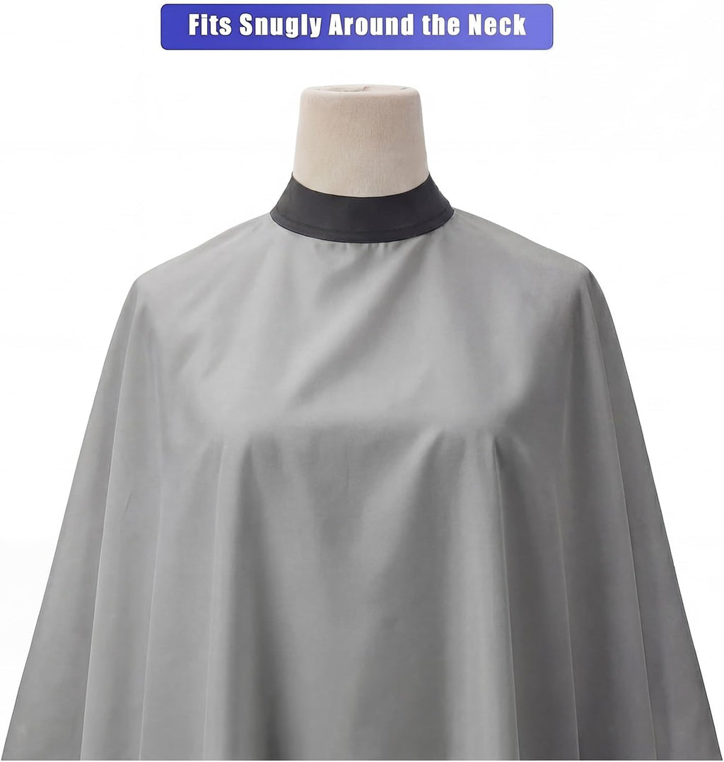 Waterproof Hair Cutting Cape, Extra Large, Silicone Neckline Professional Salon Barber Cape For Men, Women And Kids