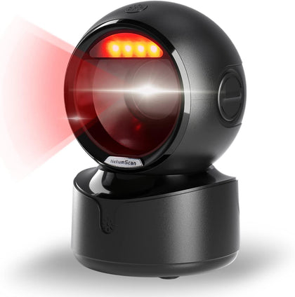 Desktop Barcode Scanner, USB QR Code Reader | Hands-free omnidirectional scanning for 1D, 2D and QR codes in