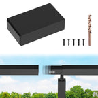 Black Extension Connectors for Cable Railing Flat Handrail