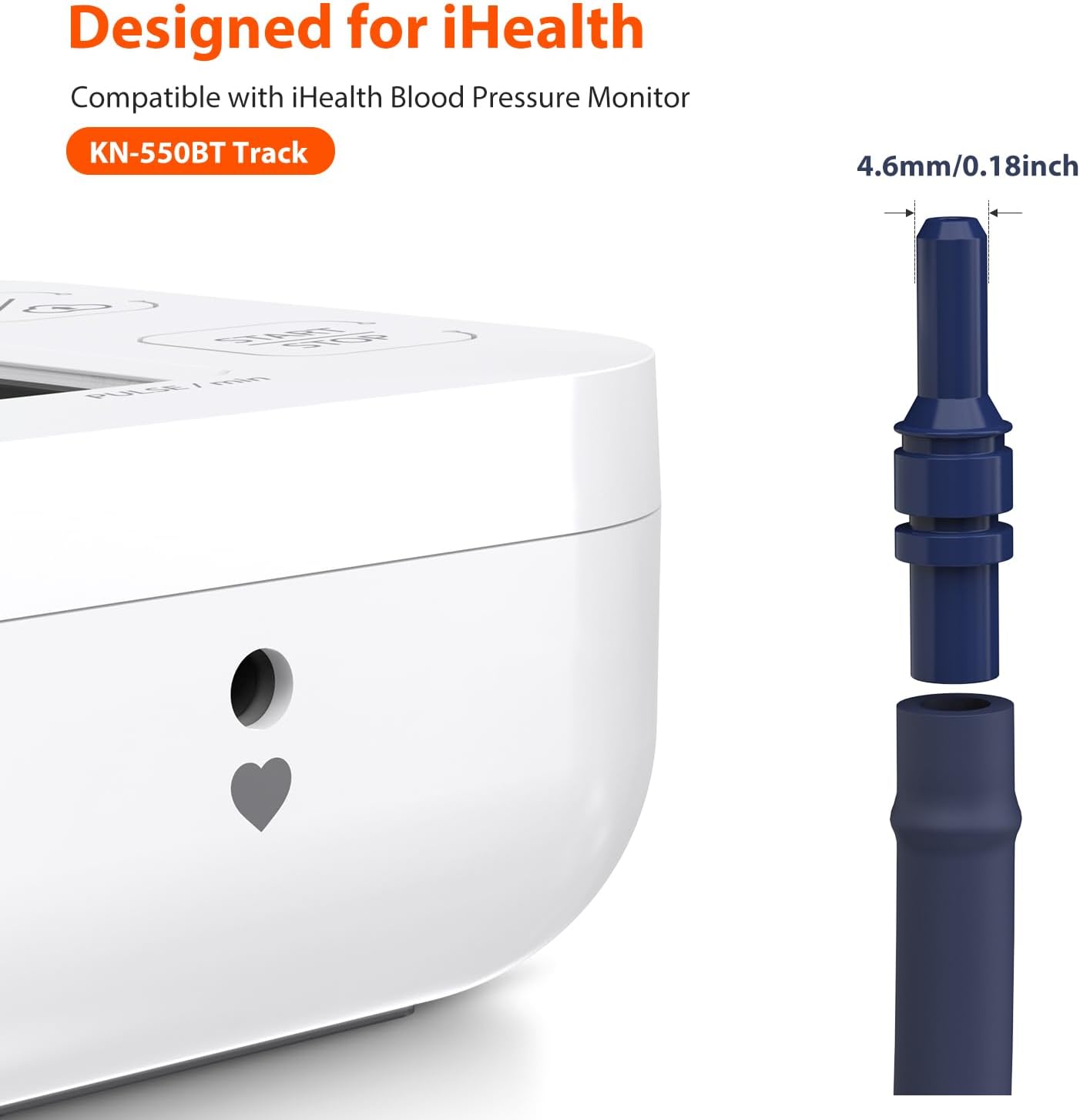 Extra Large Adult Replacement Blood Pressure Cuff for Big Arms (16.5"-18.9", 42-48cm), Compatible for iHealth Track