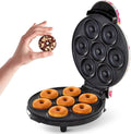 Mini Donut Maker Machine for Kid-Friendly Breakfast, Snacks, Desserts & More with Non-stick Surface, Makes 7