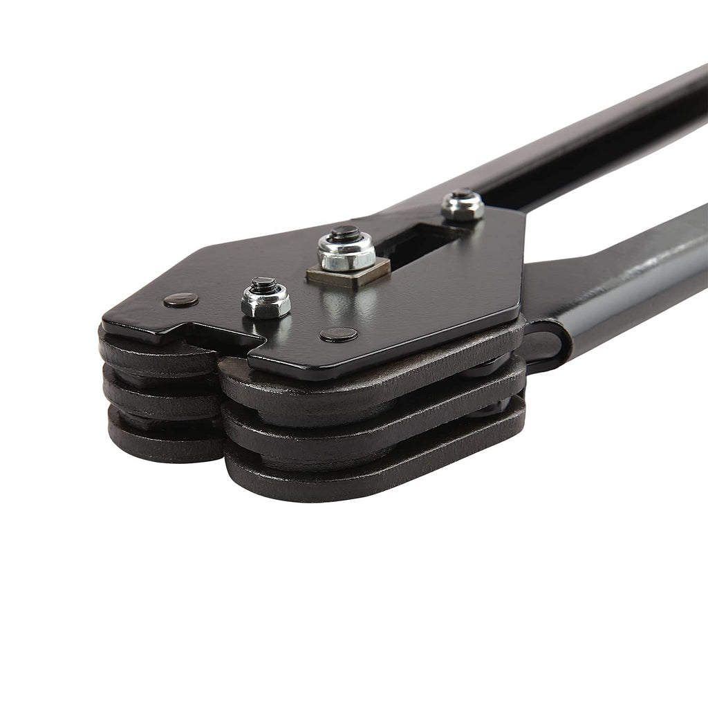 Strapping Sealer for Both Poly & Polyester Strap, Strength Saving Heavy Duty Manual Banding Tool for 1/2" - 3/4"