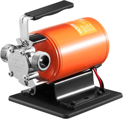 Water Transfer Pump 12V, Battery Powered Utility Pump 360 GPH, 1/10HP Portable Electric Water Pump with Switch, 6 ft