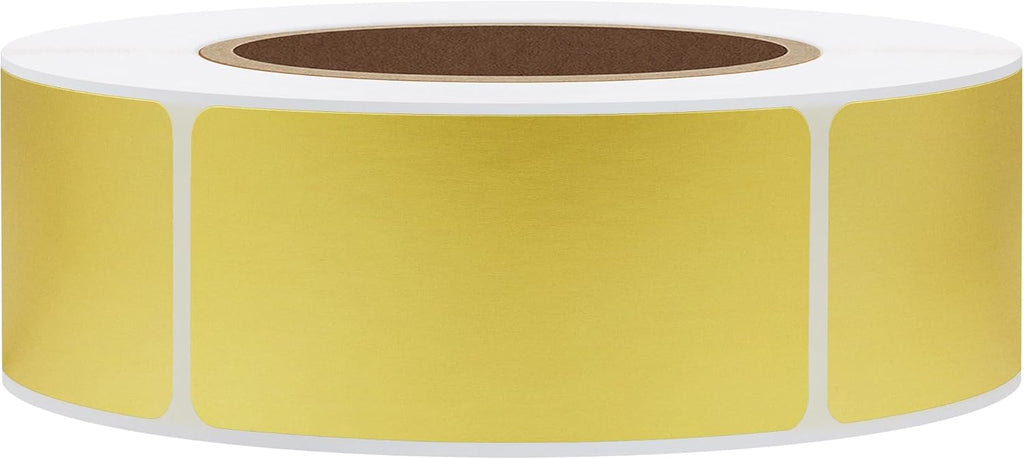1x2 Inch Gold Color-Coding Labels Rectangle Inventory Organizer Identification Sticker 500 Labels Per Roll (1"x2", Gold)