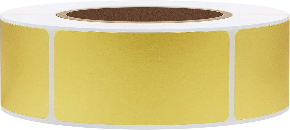 1x2 Inch Gold Color-Coding Labels Rectangle Inventory Organizer Identification Sticker 500 Labels Per Roll (1"x2", Gold)