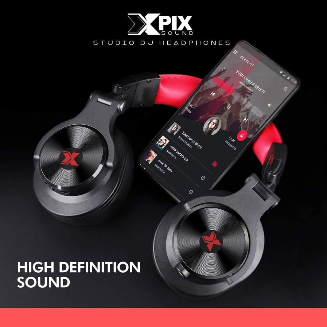 Pro DJ Headphones Closed Back Over Ear Stereo Monitor Headphones