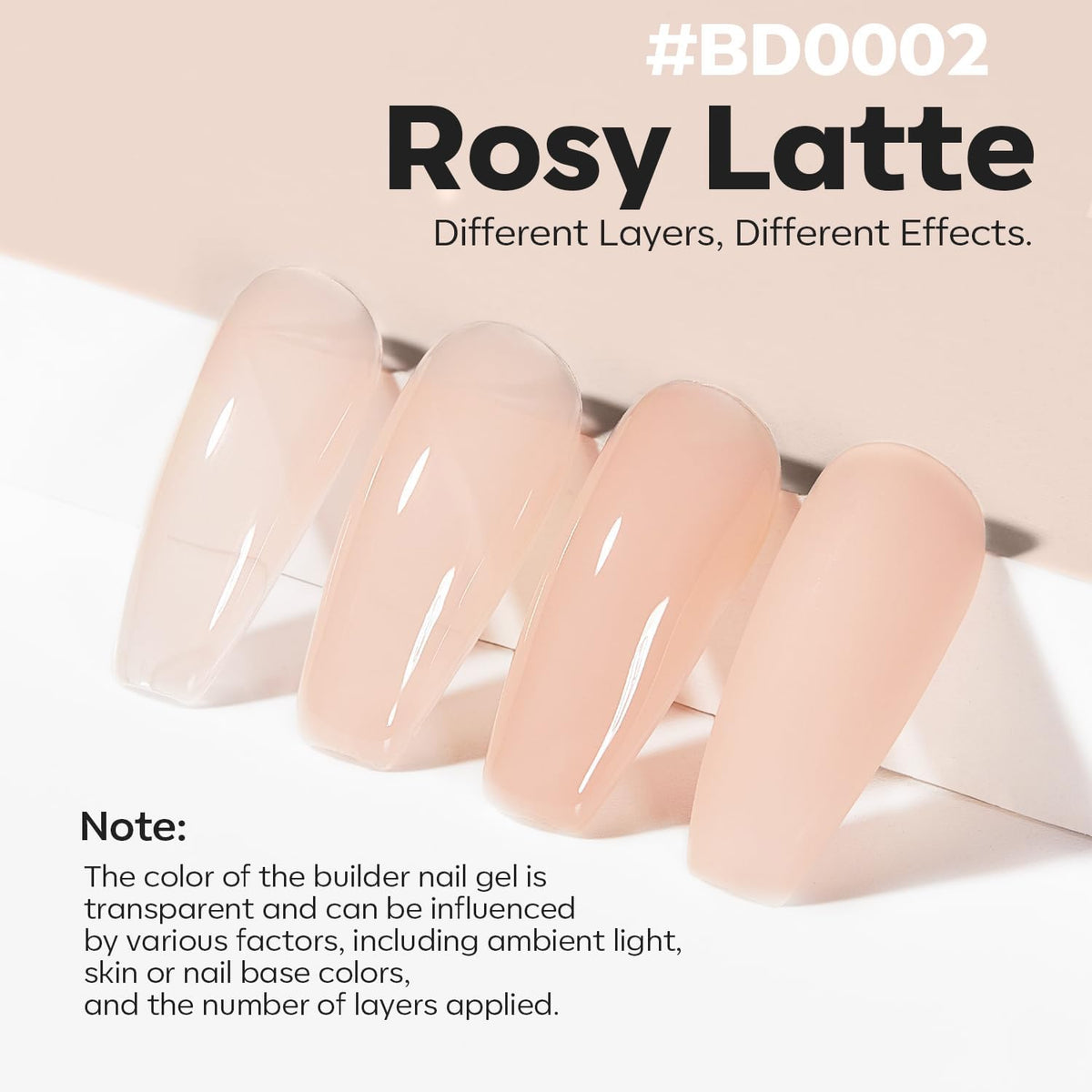 8-in-One Builder Nail Gel, Neutral Nude Builder for Thickening