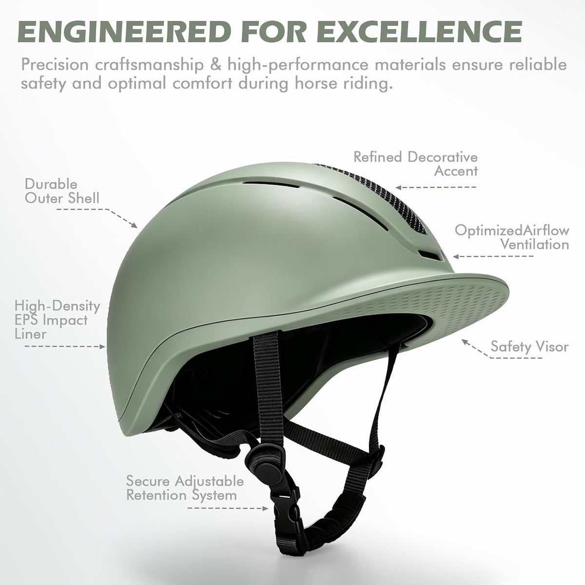 Lightweight Horse Riding Helmet and Gloves Set