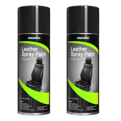 Black Spray Paint for Leather & Vinyl, Semi-Gloss, 2 Can