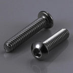 Wensilon (50Pcs) 1/4-20 * 5/8 Button Head Socket Cap Bolts Screws, 304 Black Stainless Steel, Allen Hex Drive, Bright Finish, Fully Machine Thread