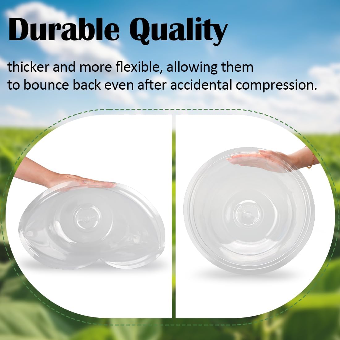 10" D × 6.7" H Plant Protectors from Animals, Garden Cloches for Seedlings Nursery Pots, Durable Humidity Domes with