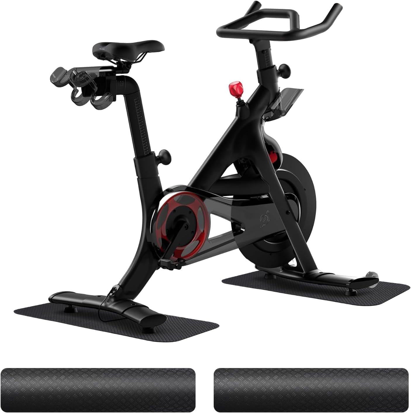 2-Pack Bike & Rowing Machine Mats, 4mm, for Peloton & Yosuda | Stability & Cushioning Reduces noise and vibration