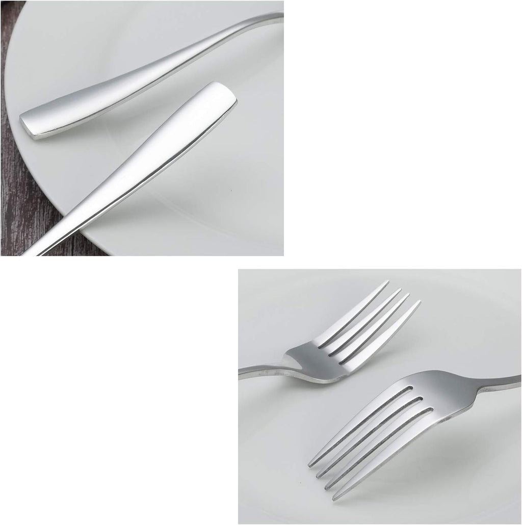 12-Piece Stainless Steel Dessert Forks, Silverware Set Dessert Forks