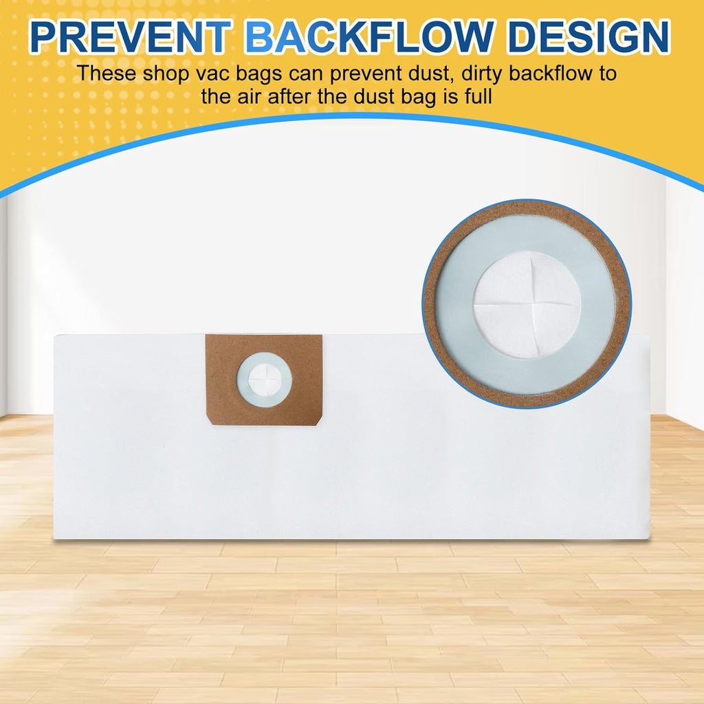 KEEPOW 4 Gallon Vacuum Dust Bags for Vacmaster VF408 VF408B VF410P