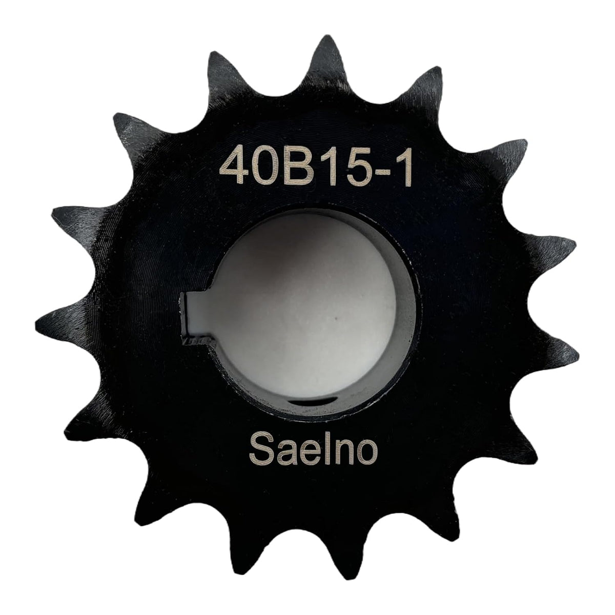 #40 Roller Chain Sprocket Type B 1 inch Bore 15 Tooth, Hardened Antirust 1045 Steel Drive Sprockets 40B15-1