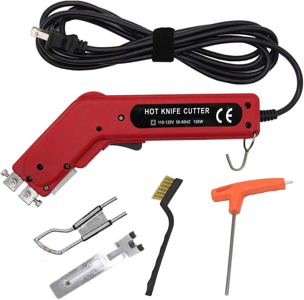 Handheld Hot Knife Fabric Cutter and Heat Sealer, Professional Hot Cutting Tool, with Cutter Foot