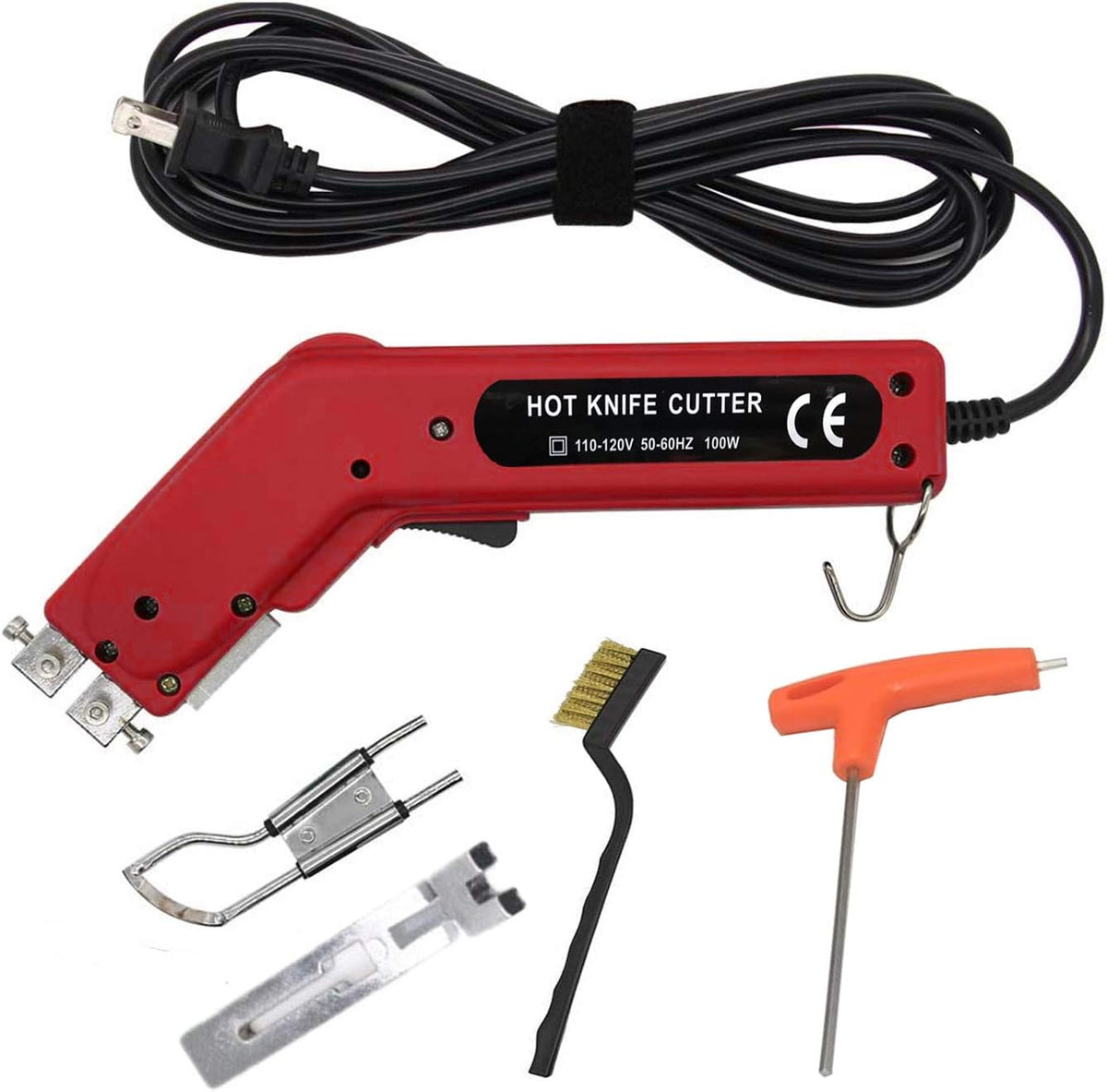 Handheld Hot Knife Fabric Cutter and Heat Sealer, Professional Hot Cutting Tool, with Cutter Foot