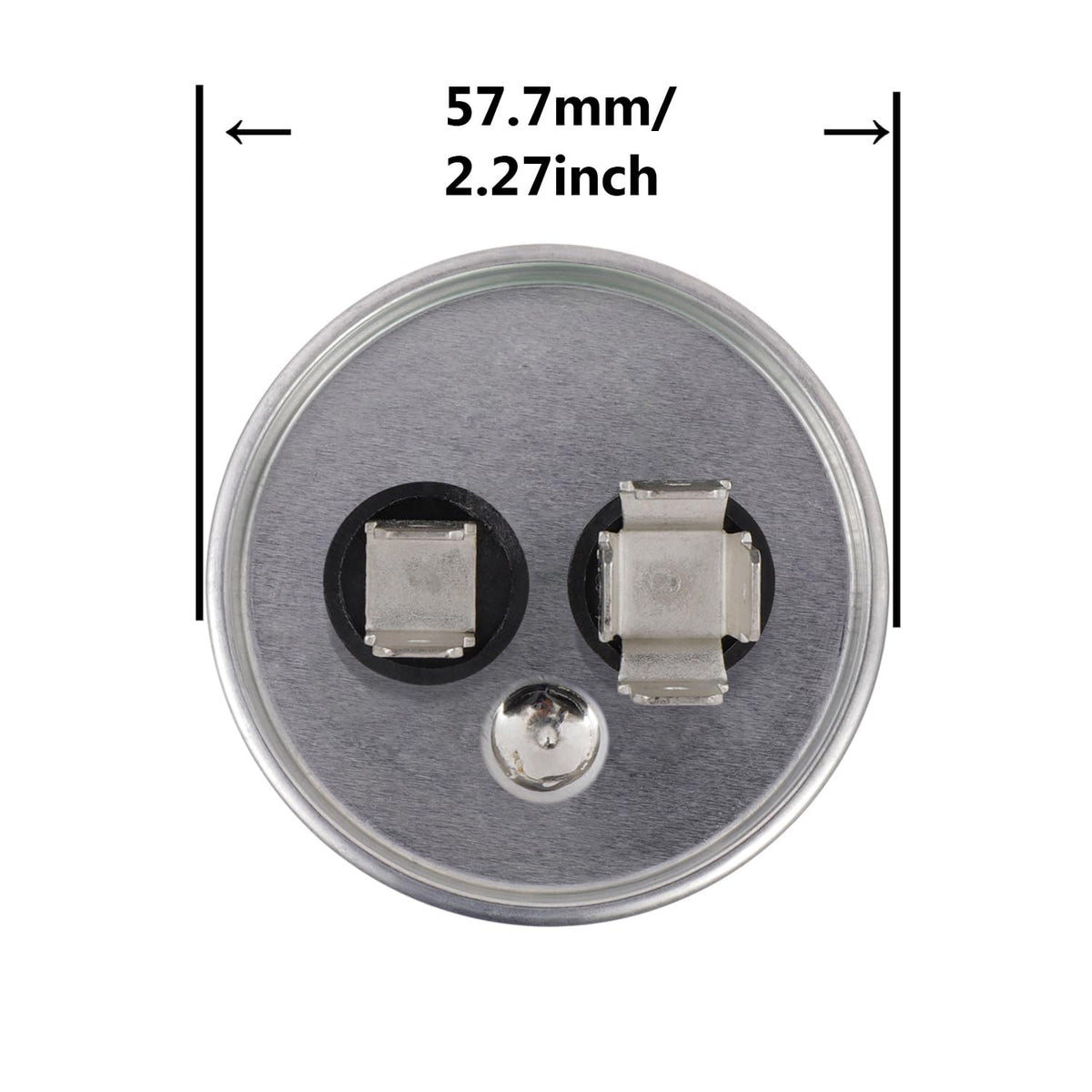 BOJACK 50 uF ±5% 50 MFD 370/450 V CBB65 Round Run Start Capacitor for AC Motor Run or Fan Start and Cool or Heat Pump Air Conditione