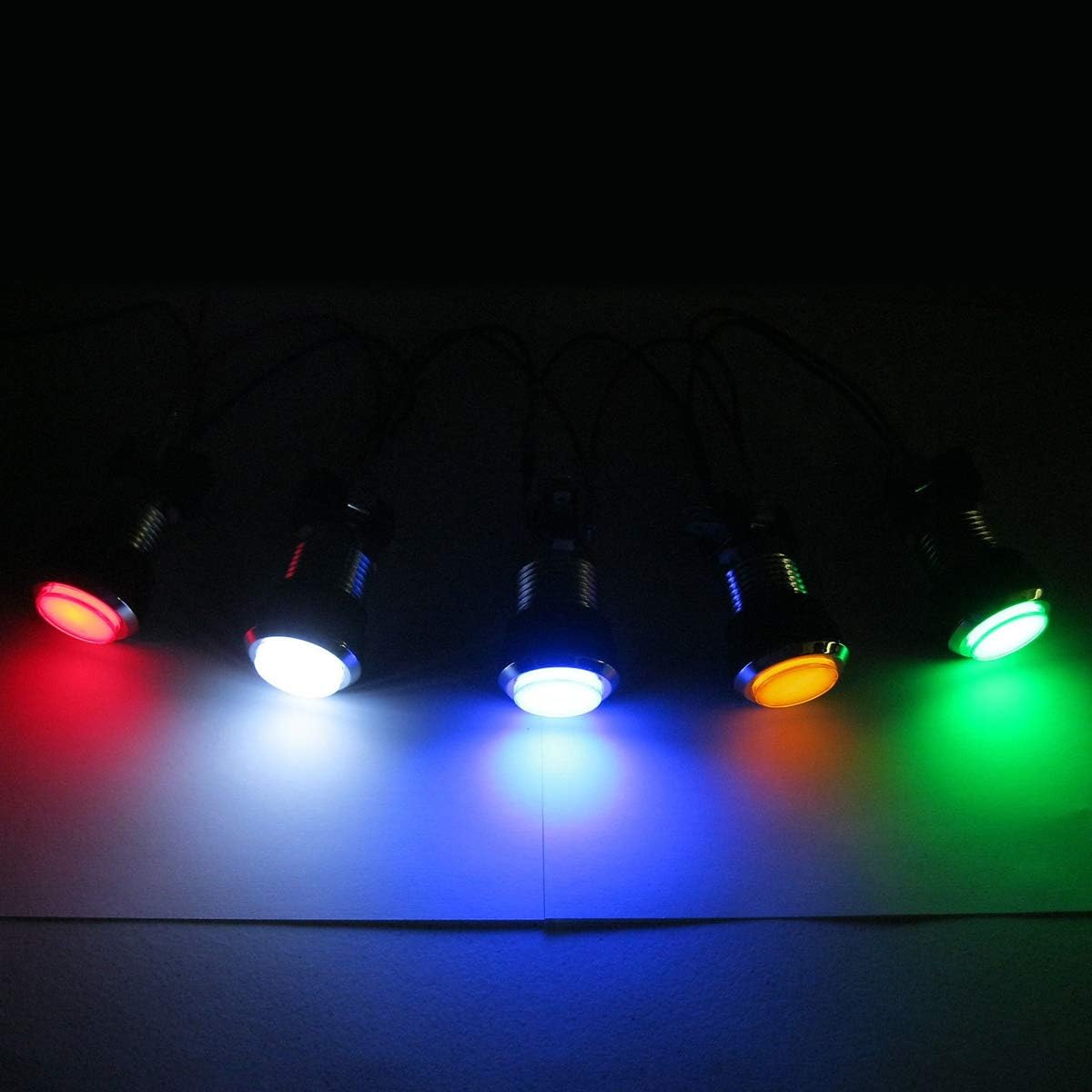 10 Pcs/Lots Chrome Plating 30mm LED Illuminated Push Buttons with Micro Switch for Arcade Machine Games Mame Jamma