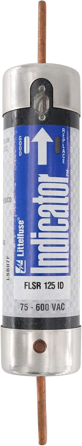 Littelfuse FLSR-125-ID Dual-Element Time-Delay Fuse, Class RK5, 600-Volt, 125-Amp