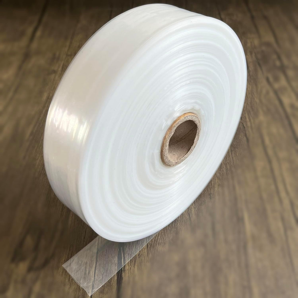 Flat Poly Tubing Roll 1.6 inches×820 Feet 2mil Food Grade LDPE Resin for Custom Length Packaging