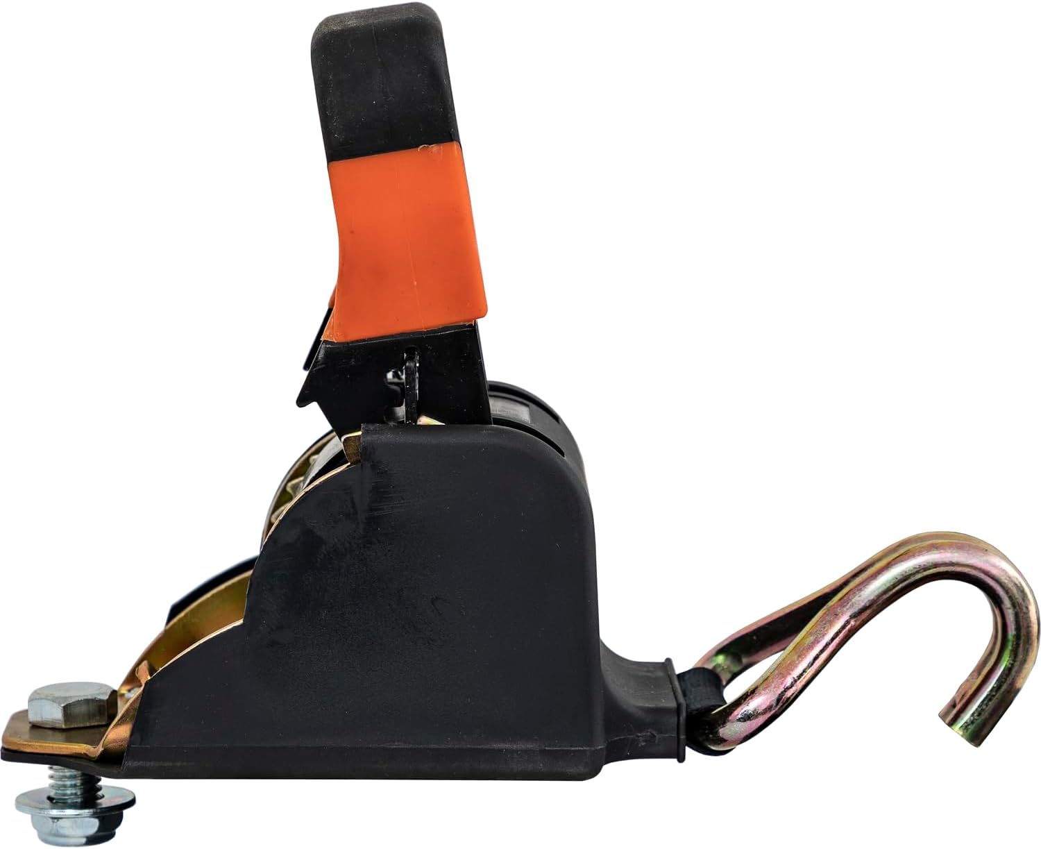 Buyers Products 5483106 Spring Retracting Ratchet Tie Down with Double J Hook, 8 in Retractable Ratchet Straps for