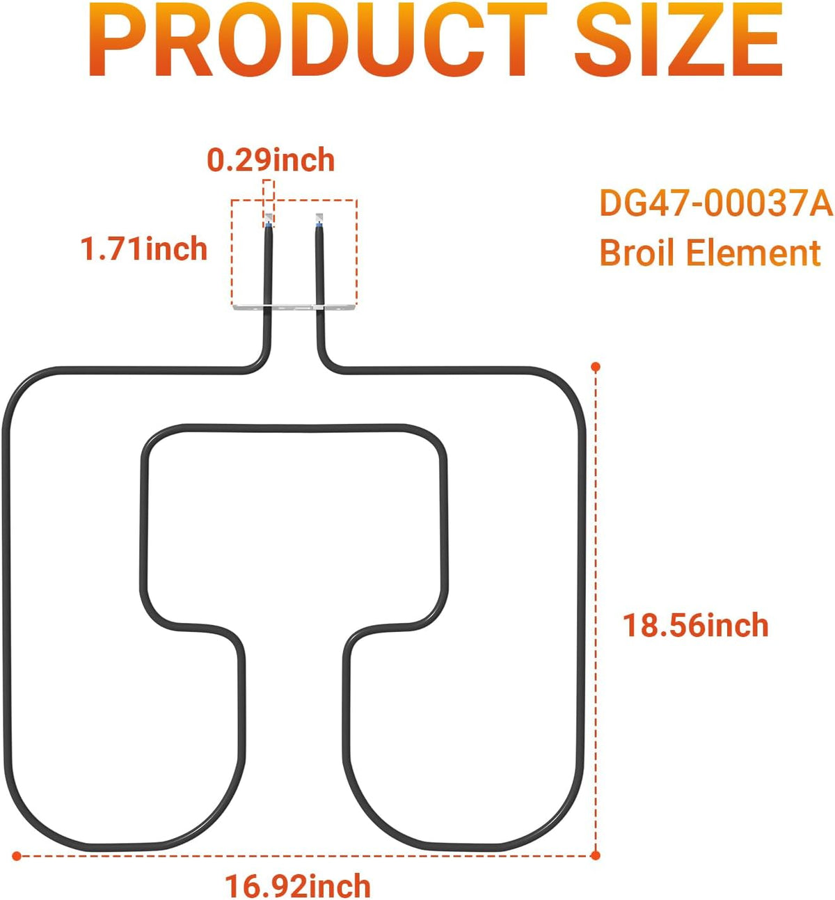 DG47-00037A Range Broil Element fits for Samsung Electric Freestanding