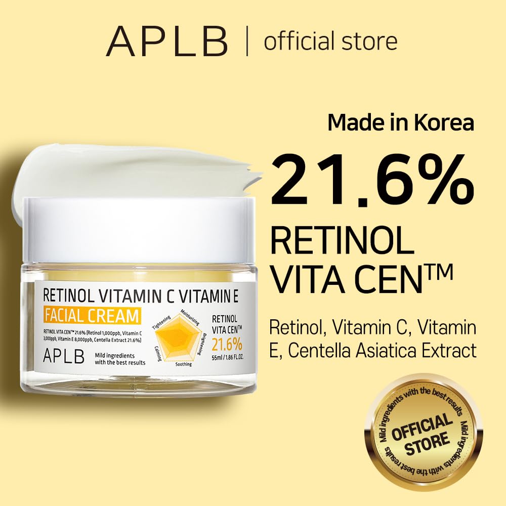 Retinol Vitamin C Vitamin E Facial Cream | RETINOL VITA CEN 21.6% 1.86 FL.OZ/Korean Skincare, Deep hydration