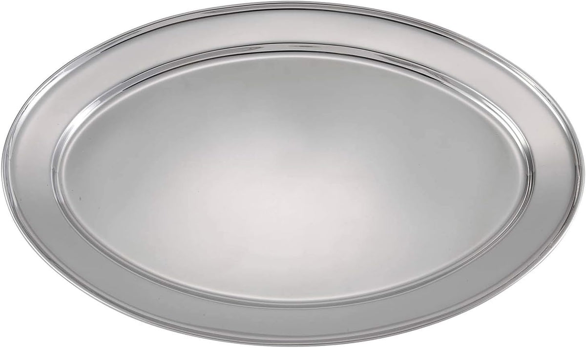 20" x 13 3/4" Oval Stainless Steel Platter