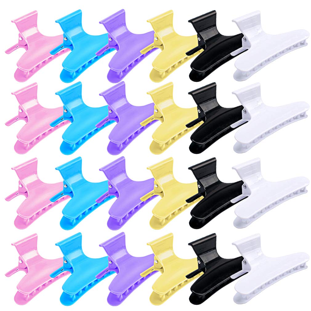 Butterfly Hair Clips, Hair Claw Clips Clamps for Women, Large Hair Clips for Medium Thickness Fine Hair, 24 Pack 4 X6