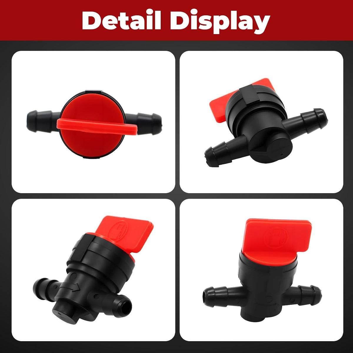 Nakkaa 1/4" Straight Inline Gas Fuel Shut Off Valves