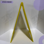24 Inches Caution Wet Floor Sign Bright Yellow Double Sided Bilingual Caution Message Folding A-Shaped Frame Design