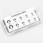 580Pcs Black Alloy Steel E-Clip Assortment Kit, Retaining Rings M1.5-M10