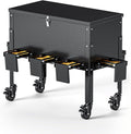 Gravity Deer Feeder, Heavy Duty Metal Deer Feeder, 128LB Large Capacity Automatic Dispenser Feeder, Portable Hunting