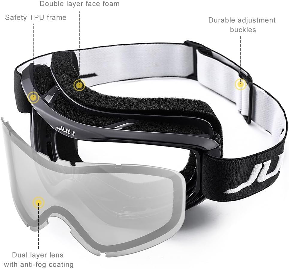 Juli Ski Goggles,Snow Snowboard Goggles Men Women Snowmobile Skiing Skating