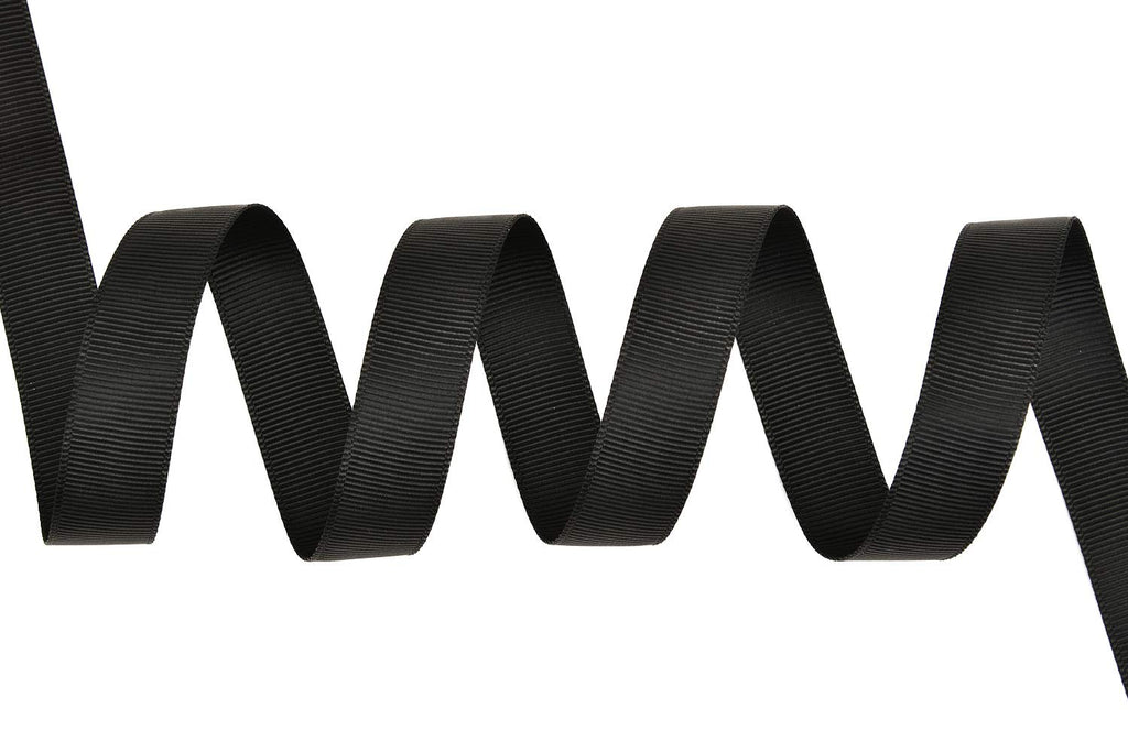 Black Grosgrain Ribbon 5/8 Inch Continuous 25 Yards