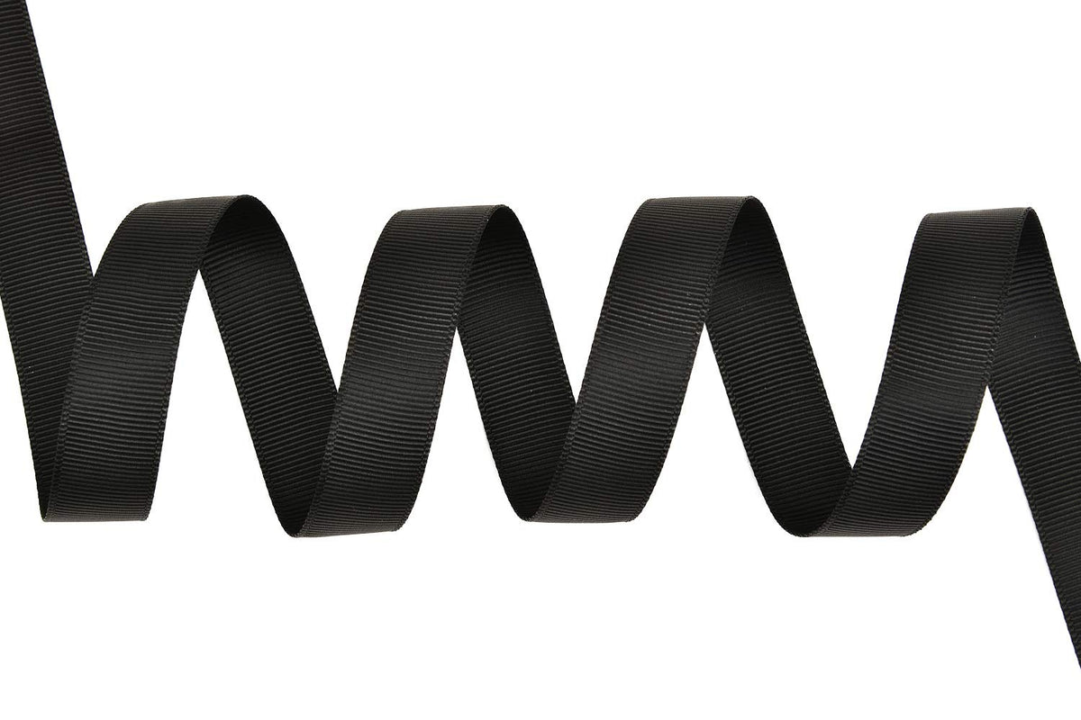 Black Grosgrain Ribbon 5/8 Inch Continuous 25 Yards