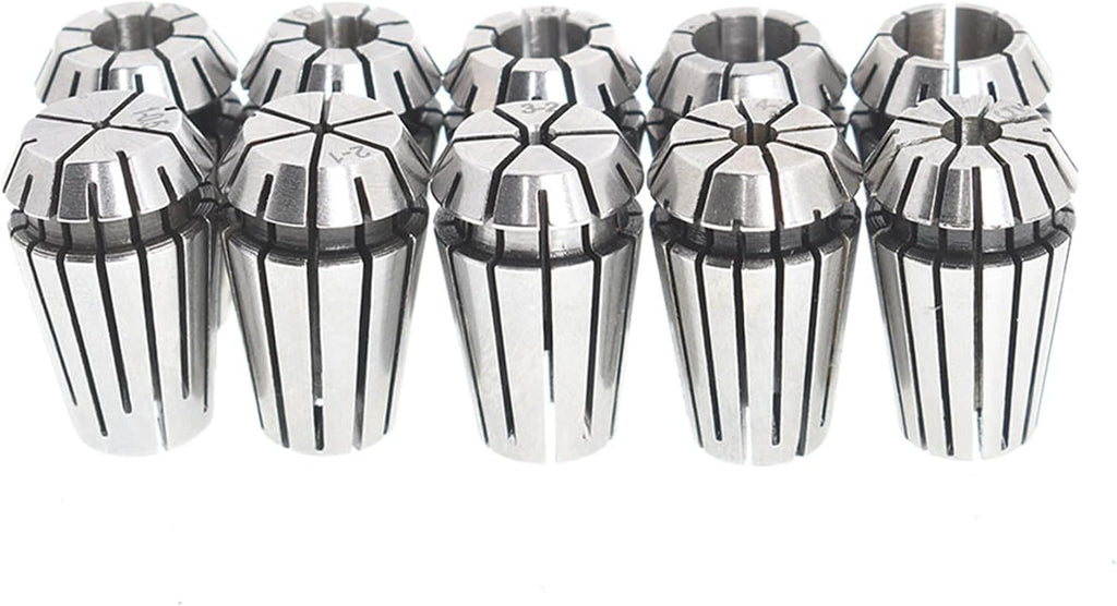 kimllier 10Pcs ER16 1-10MM Spring Collet Set