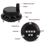 CNC Pulse Encoder Hand Wheel 60MM 6 Terminal Manual Pulse Generator for Milling Machine and CNC Router Control System(black)